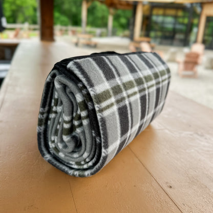 Green Plaid Picnic Blanket